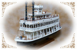 Maquette du steamboat "Le Mark Twain" - Disneyland Paris